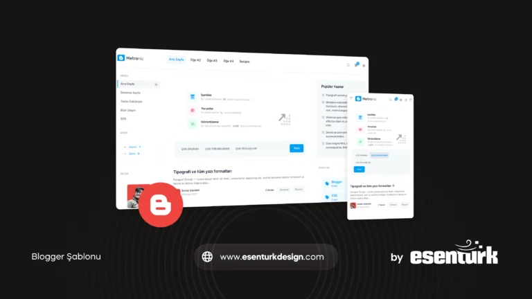 metronic blogger template min Ürünler
